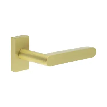 Click Here To Enlarge This Photo Of CR-101D4SB Frelan Hardware CRES Multi Point Rectangular Rose Door Handle Satin Brass &lpar;SS316&rpar;