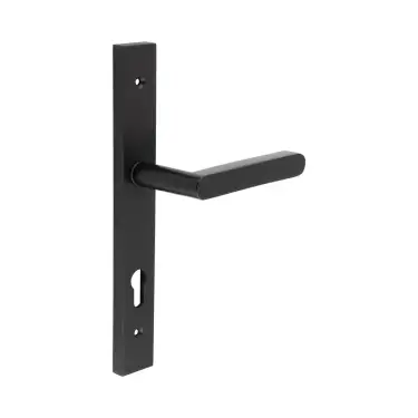 Click Here To Enlarge This Photo Of CR-101G4MB Frelan Hardware CRES 92mm Multi Point Backplate Door Handle &lpar;215mm c&sol;c&rpar; Black &lpar;SS316&rpar;