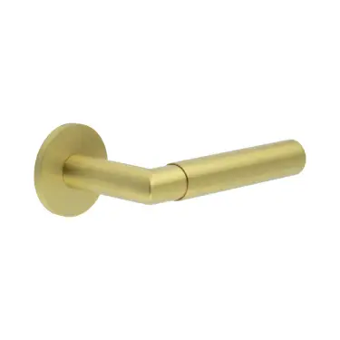 Click Here To Enlarge This Photo Of CR-102A1SB Frelan Hardware CRES Sprung &lpar;Round Rose&rpar; Door Handle Satin Brass &lpar;SS316&rpar;
