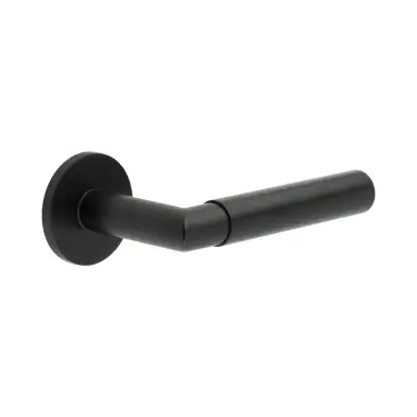 Click Here To Enlarge This Photo Of CR-102A2MB Frelan Hardware CRES Unsprung &lpar;Round Rose&rpar; Door Handle Black &lpar;SS316&rpar;
