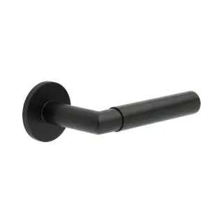 CR-102A2MB Frelan Hardware CRES Unsprung &lpar;Round Rose&rpar; Door Handle Black &lpar;SS316&rpar;