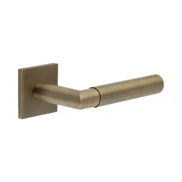 Click Here To Enlarge This Photo Of CR-102B1AB Frelan Hardware CRES Sprung &lpar;Square Rose&rpar; Door Handle Antique Brass &lpar;SS316&rpar;