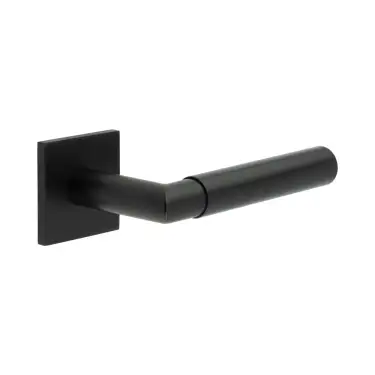 Click Here To Enlarge This Photo Of CR-102B3MB Frelan Hardware CRES Fixed Dead &lpar;Square Rose&rpar; Door Handle Black &lpar;SS316&rpar;