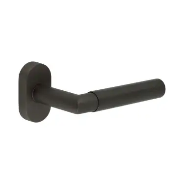 Click Here To Enlarge This Photo Of CR-102C4DB Frelan Hardware CRES Multi Point Oval Rose Door Handle Dark Bronze &lpar;SS316&rpar;