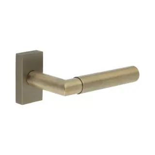 CR-102D4AB Frelan Hardware CRES Multi Point Rectangular Rose Door Handle Antique Brass &lpar;SS316&rpar;