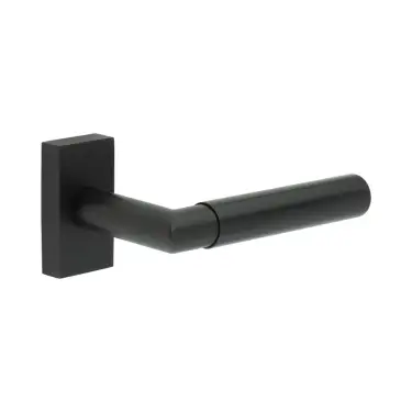 Click Here To Enlarge This Photo Of CR-102D4MB Frelan Hardware CRES Multi Point Rectangular Rose Door Handle Black &lpar;SS316&rpar;