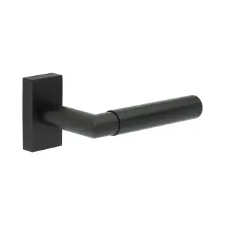CR-102D4MB Frelan Hardware CRES Multi Point Rectangular Rose Door Handle Black &lpar;SS316&rpar;