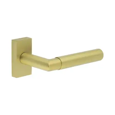 Click Here To Enlarge This Photo Of CR-102D4SB Frelan Hardware CRES Multi Point Rectangular Rose Door Handle Satin Brass &lpar;SS316&rpar;