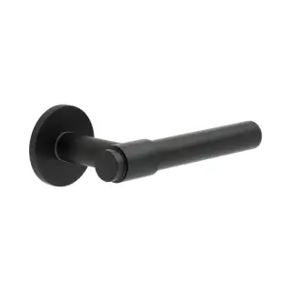 CR-103A1MB Frelan Hardware CRES Sprung &lpar;Round Rose&rpar; Door Handle Black &lpar;SS316&rpar;