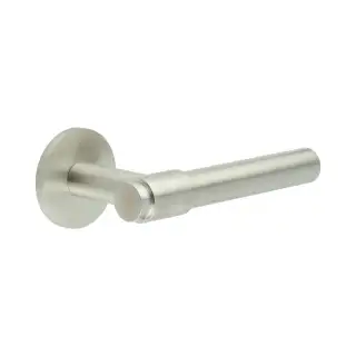CR-103A1SSS Frelan Hardware CRES Sprung &lpar;Round Rose&rpar; Door Handle Satin Stainless Steel &lpar;SS316&rpar;