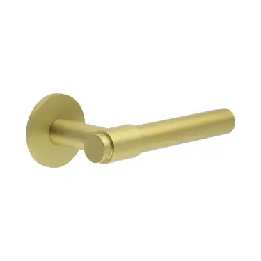 Click Here To Enlarge This Photo Of CR-103A3SB Frelan Hardware CRES Fixed Dead &lpar;Round Rose&rpar; Door Handle Satin Brass &lpar;SS316&rpar;