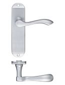 FB022SC - Zoo Hardware Fulton & Bray 'Arundel' Lever Latch Handles on Short Backplate &lpar;175 x 42mm&rpar; Satin Chrome