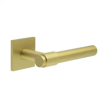 Click Here To Enlarge This Photo Of CR-103B2SB Frelan Hardware CRES Unsprung &lpar;Square Rose&rpar; Door Handle Satin Brass &lpar;SS316&rpar;