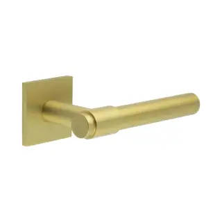 CR-103B2SB Frelan Hardware CRES Unsprung &lpar;Square Rose&rpar; Door Handle Satin Brass &lpar;SS316&rpar;