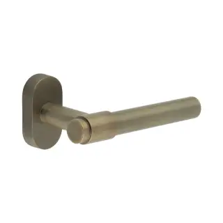 CR-103C4AB Frelan Hardware CRES Multi Point Oval Rose Door Handle Antique Brass &lpar;SS316&rpar;