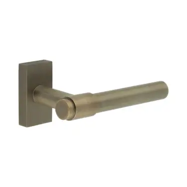 Click Here To Enlarge This Photo Of CR-103D4AB Frelan Hardware CRES Multi Point Rectangular Rose Door Handle Antique Brass &lpar;SS316&rpar;