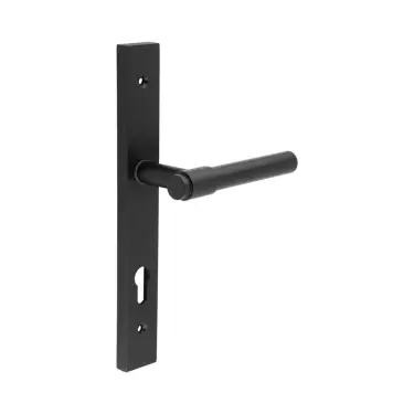 Click Here To Enlarge This Photo Of CR-103G4MB Frelan Hardware CRES 92mm Multi Point Backplate Door Handle &lpar;215mm c&sol;c&rpar; Black &lpar;SS316&rpar;