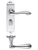FB023CP - Zoo Hardware Fulton & Bray 'Arundel' Lever Bathroom &lpar;57mm c&sol;c&rpar; Handles on Short Backplate &lpar;175 x 42mm&rpar; Polished Chrome