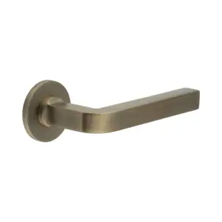 CR-104A1AB Frelan Hardware CRES Sprung &lpar;Round Rose&rpar; Door Handle Antique Brass &lpar;SS316&rpar;