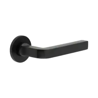 CR-104A1MB Frelan Hardware CRES Sprung &lpar;Round Rose&rpar; Door Handle Black &lpar;SS316&rpar;