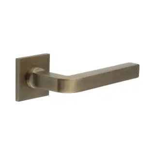 CR-104B1AB Frelan Hardware CRES Sprung &lpar;Square Rose&rpar; Door Handle Antique Brass &lpar;SS316&rpar;