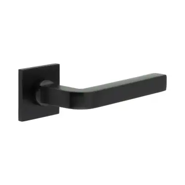 Click Here To Enlarge This Photo Of CR-104B2MB Frelan Hardware CRES Unsprung &lpar;Square Rose&rpar; Door Handle Black &lpar;SS316&rpar;