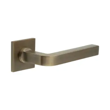 Click Here To Enlarge This Photo Of CR-104B3AB Frelan Hardware CRES Fixed Dead &lpar;Square Rose&rpar; Door Handle Antique Brass &lpar;SS316&rpar;