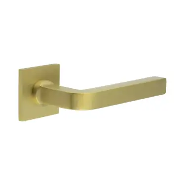 Click Here To Enlarge This Photo Of CR-104B3SB Frelan Hardware CRES Fixed Dead &lpar;Square Rose&rpar; Door Handle Satin Brass &lpar;SS316&rpar;
