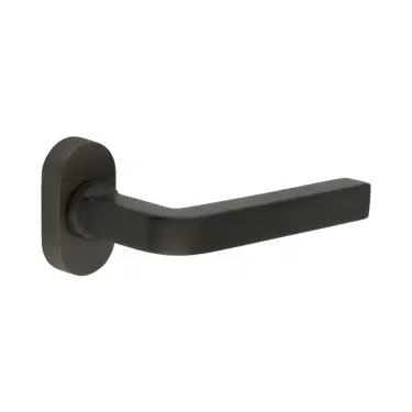 Click Here To Enlarge This Photo Of CR-104C4DB Frelan Hardware CRES Multi Point Oval Rose Door Handle Dark Bronze &lpar;SS316&rpar;
