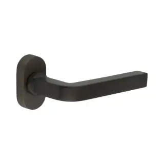 CR-104C4DB Frelan Hardware CRES Multi Point Oval Rose Door Handle Dark Bronze &lpar;SS316&rpar;