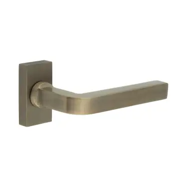Click Here To Enlarge This Photo Of CR-104D4AB Frelan Hardware CRES Multi Point Rectangular Rose Door Handle Antique Brass &lpar;SS316&rpar;
