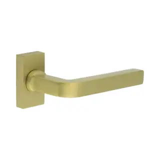 CR-104D4SB Frelan Hardware CRES Multi Point Rectangular Rose Door Handle Satin Brass &lpar;SS316&rpar;