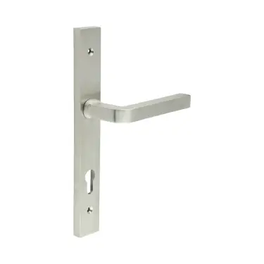 Click Here To Enlarge This Photo Of CR-104G4SSS Frelan Hardware CRES 92mm Multi Point Backplate Door Handle &lpar;215mm c&sol;c&rpar; Satin Stainless Steel &lpar;SS316&rpar;