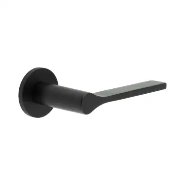 Click Here To Enlarge This Photo Of CR-105A2MB Frelan Hardware CRES Unsprung &lpar;Round Rose&rpar; Door Handle Black &lpar;SS316&rpar;