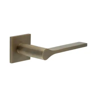 Click Here To Enlarge This Photo Of CR-105B1AB Frelan Hardware CRES Sprung &lpar;Square Rose&rpar; Door Handle Antique Brass &lpar;SS316&rpar;