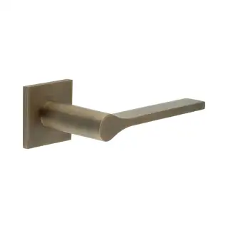 CR-105B1AB Frelan Hardware CRES Sprung &lpar;Square Rose&rpar; Door Handle Antique Brass &lpar;SS316&rpar;