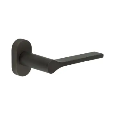 Click Here To Enlarge This Photo Of CR-105C4DB Frelan Hardware CRES Multi Point Oval Rose Door Handle Dark Bronze &lpar;SS316&rpar;