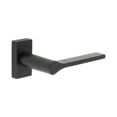 Click Here To Enlarge This Photo Of CR-105D4MB Frelan Hardware CRES Multi Point Rectangular Rose Door Handle Black &lpar;SS316&rpar;