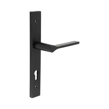 Click Here To Enlarge This Photo Of CR-105G4MB Frelan Hardware CRES 92mm Multi Point Backplate Door Handle &lpar;215mm c&sol;c&rpar; Black &lpar;SS316&rpar;
