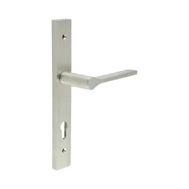 Click Here To Enlarge This Photo Of CR-105G4SSS Frelan Hardware CRES 92mm Multi Point Backplate Door Handle &lpar;215mm c&sol;c&rpar; Satin Stainless Steel &lpar;SS316&rpar;