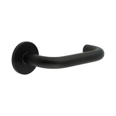 Click Here To Enlarge This Photo Of CR-106A2MB Frelan Hardware CRES Unsprung &lpar;Round Rose&rpar; Door Handle Black &lpar;SS316&rpar;