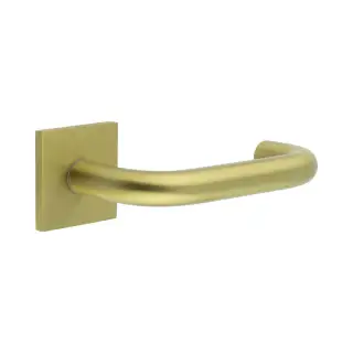 CR-106B1SB Frelan Hardware CRES Sprung &lpar;Square Rose&rpar; Door Handle Satin Brass &lpar;SS316&rpar;