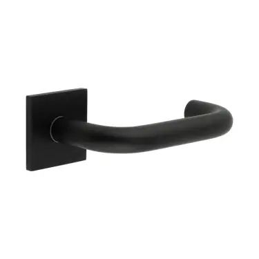 Click Here To Enlarge This Photo Of CR-106B2MB Frelan Hardware CRES Unsprung &lpar;Square Rose&rpar; Door Handle Black &lpar;SS316&rpar;