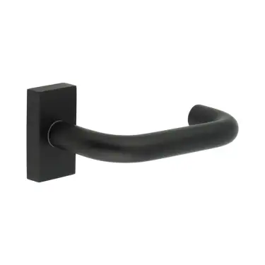 Click Here To Enlarge This Photo Of CR-106D4MB Frelan Hardware CRES Multi Point Rectangular Rose Door Handle Black &lpar;SS316&rpar;
