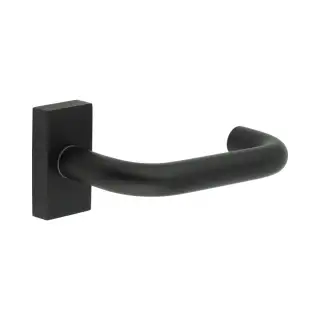 CR-106D4MB Frelan Hardware CRES Multi Point Rectangular Rose Door Handle Black &lpar;SS316&rpar;