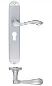 FB031EPSC - Zoo Hardware Fulton & Bray 'Arundel' Lever Euro Profile Lock &lpar;47&period;5mm c&sol;c&rpar; Handles on Long Backplate &lpar;245 x 42mm&rpar; Satin Chrome