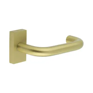 Click Here To Enlarge This Photo Of CR-106D4SB Frelan Hardware CRES Multi Point Rectangular Rose Door Handle Satin Brass &lpar;SS316&rpar;