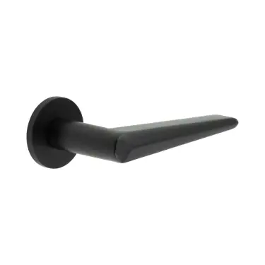 Click Here To Enlarge This Photo Of CR-107A3MB Frelan Hardware CRES Fixed Dead &lpar;Round Rose&rpar; Door Handle Black &lpar;SS316&rpar;