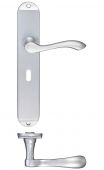 FB031SC - Zoo Hardware Fulton & Bray 'Arundel' Lever Lock &lpar;57mm c&sol;c&rpar; Handles on Long Backplate &lpar;245 x 42mm&rpar; Satin Chrome