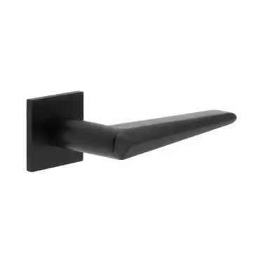 Click Here To Enlarge This Photo Of CR-107B1MB Frelan Hardware CRES Sprung &lpar;Square Rose&rpar; Door Handle Black &lpar;SS316&rpar;